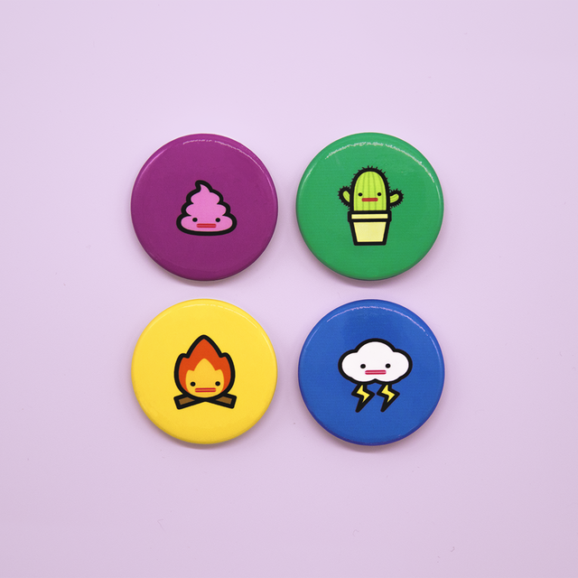 Cute Button Badge Pack - Capsubeans Lifestyle
