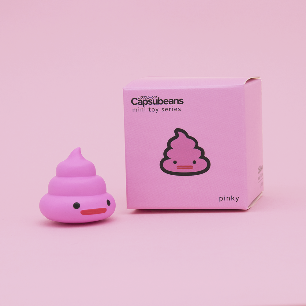 Pink Poop Vinyl Toy - Mini Toy Series - Capsubeans Designer Toy