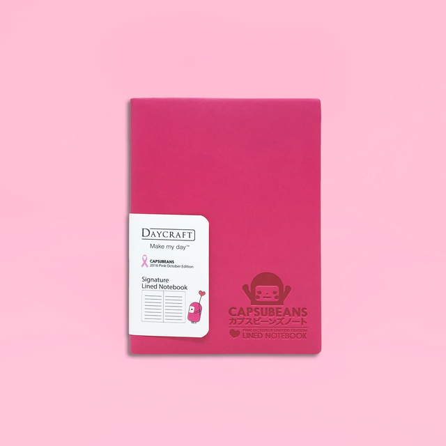 Pink October Daycraft A6 Lined Notebook - Limited Edition for Charity - Capsubeans Stationery
